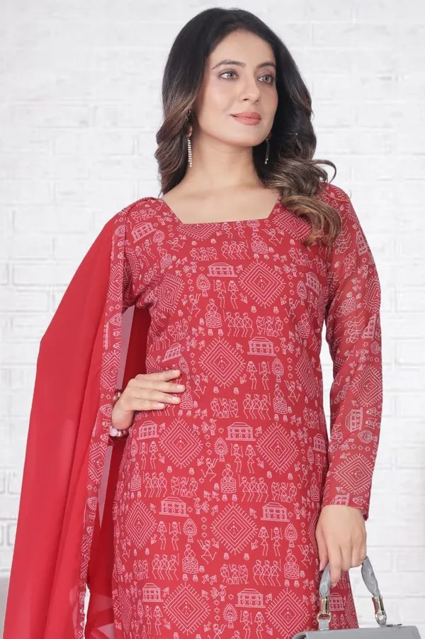 Red_Cotton_Gown_Dress_For_Women
