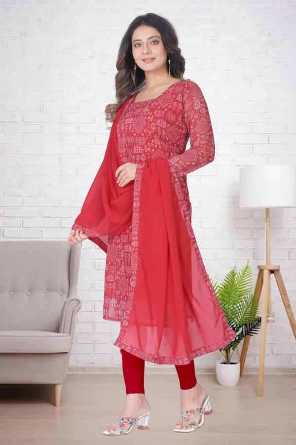 Red_Cotton_Gown_Dress_For_Women