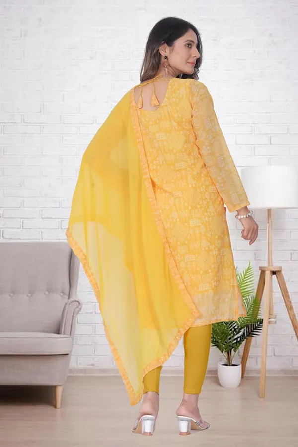 Yellow_Cotton_Gown_Dress_For_Women