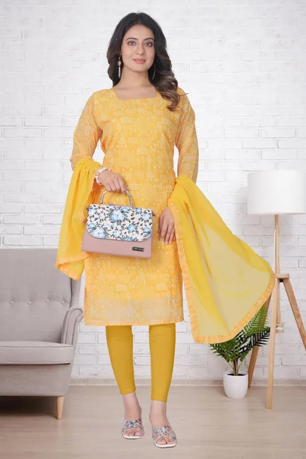 Yellow_Cotton_Gown_Dress_For_Women