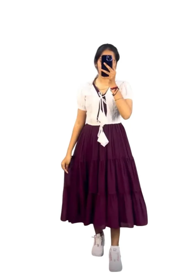 Black_Georgette_And_Cotton_Kurti_&_Dupatta_Set_For_Women