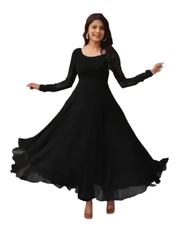 Black_Georgette_Kurti_&_Dupatta_Set_For_Women