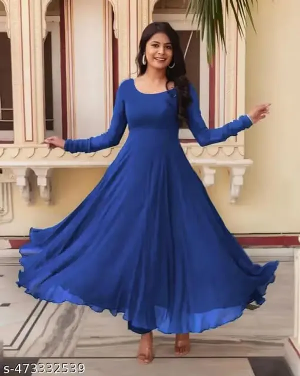 Blue_Georgette_Gown_Dress_For_Women