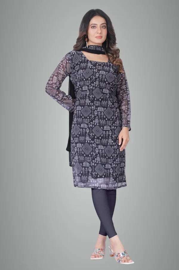 Black_Cotton_Kurti_&_Dupatta_Set_For_Women