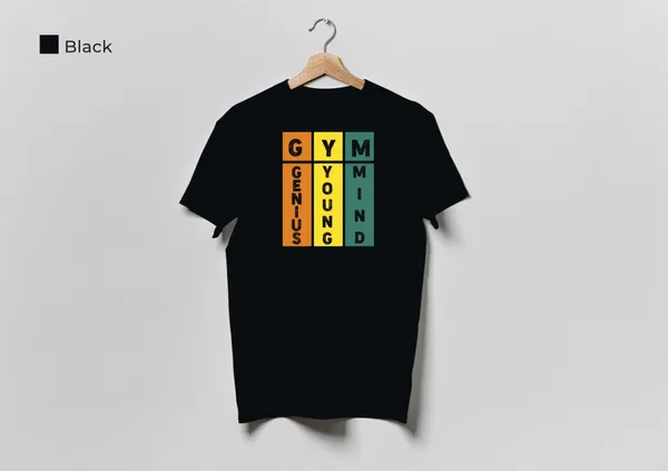 Gym_Genius_Young_Mind_Graphic_T-Shirt_-_Black_And_Gym_Graphic_White_T-Shirt_-_Genius_Young_Mind_Print_Pack_Of_2