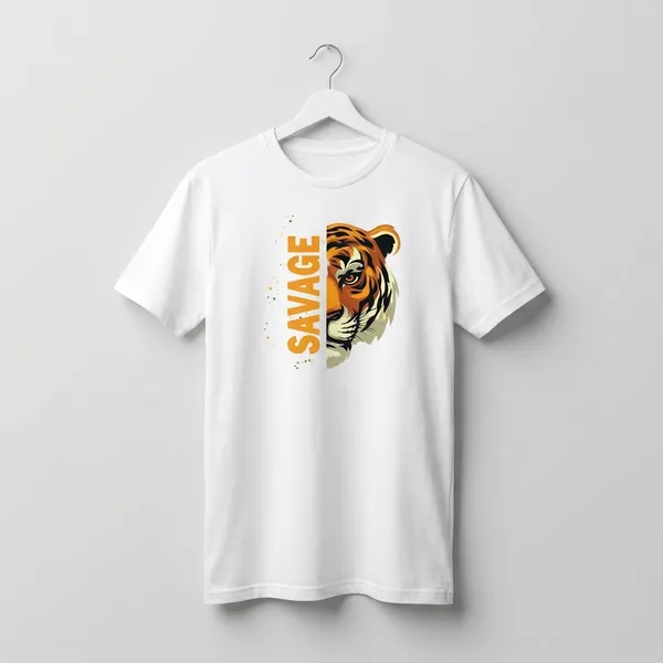 Gym_Genius_Young_Mind_Motivational_White_T-Shirt_And_Savage_Tiger_Graphic_White_T-Shirt_Pack_Of_2