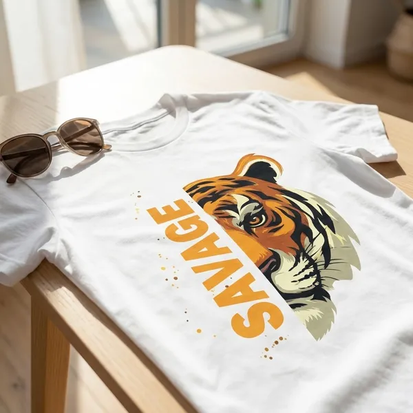 Gym_Genius_Young_Mind_Motivational_White_T-Shirt_And_Savage_Tiger_Graphic_White_T-Shirt_Pack_Of_2