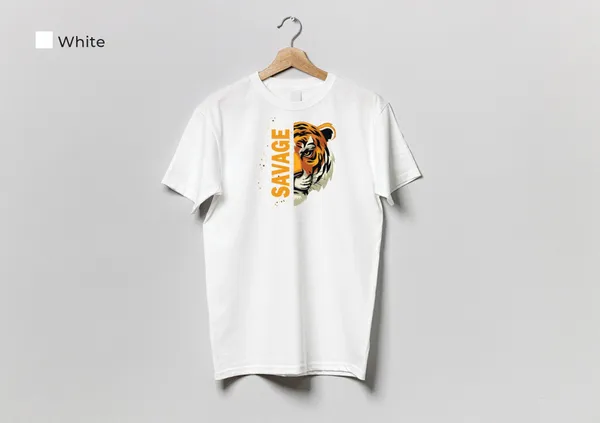 Gym_Genius_Young_Mind_Motivational_White_T-Shirt_And_Savage_Tiger_Graphic_White_T-Shirt_Pack_Of_2