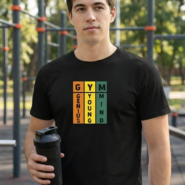 Gym_Genius_Young_Mind_Graphic_T-Shirt_-_Black_And_Gym_Graphic_White_T-Shirt_-_Genius_Young_Mind_Print_Pack_Of_2
