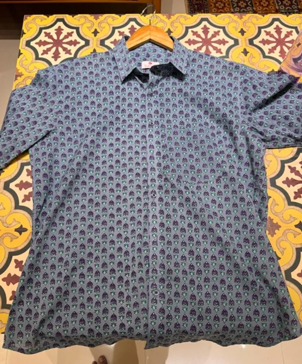 Men'S_Blue_Printed_Full_Sleeve_Casual_Shirt