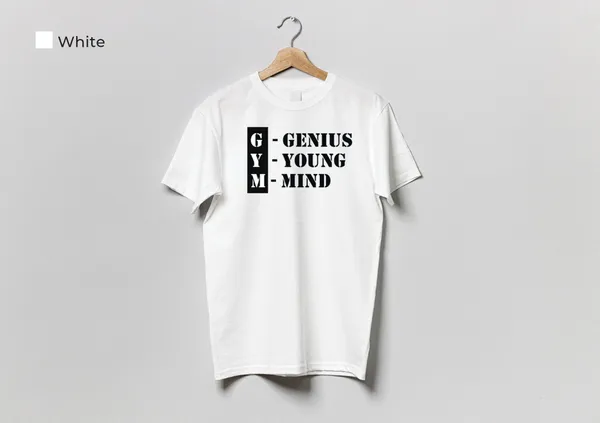 Gym_Genius_Young_Mind_Graphic_T-Shirt_-_Black_And_Gym_Graphic_White_T-Shirt_-_Genius_Young_Mind_Print_Pack_Of_2