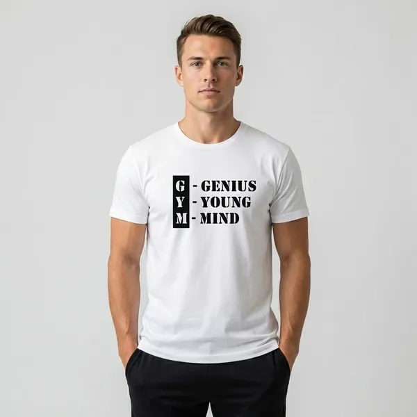 Gym_Genius_Young_Mind_Graphic_T-Shirt_-_Black_And_Gym_Graphic_White_T-Shirt_-_Genius_Young_Mind_Print_Pack_Of_2