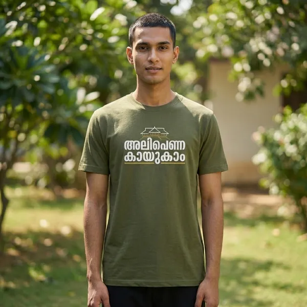 Grey_Savage_Tiger_Graphic_Print_T-Shirt_And_Olive_Green_Kerala_Temple_Heritage_T-Shirt_Pack_Of_2