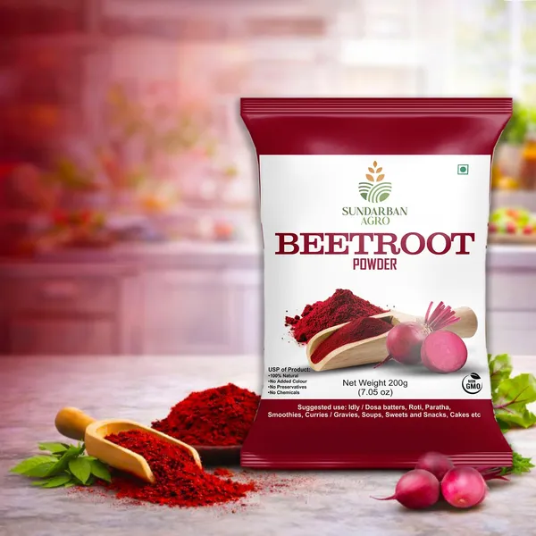 Sundarban_Agro_Beetroot_Powder_200g_100_Natural_Non_Gmo_No_Added_Colour_No_Preservatives_For_Smoothies_Roti_Dosa_Cooking