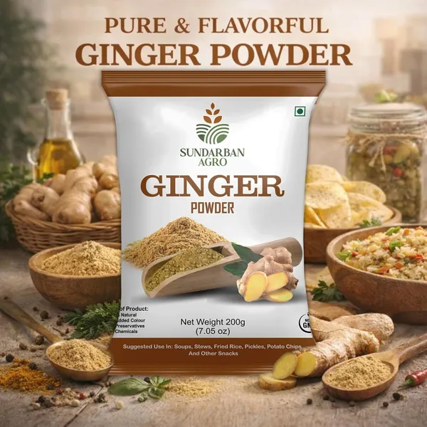 Sundarban_Agro_Ginger_Powder_100_Natural_Dry_Ginger_Saunth_Powder_No_Preservatives_No_Added_Colour_Pure_Aromatic_Spice_For_Cooking_Snacks_200g