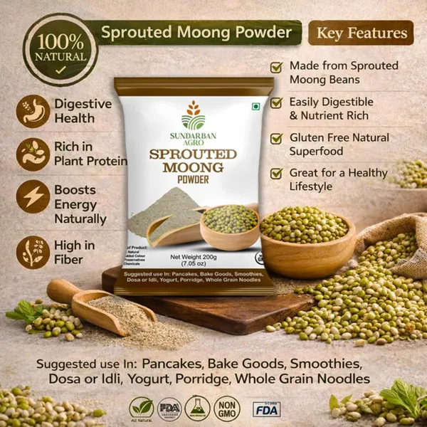 Sundarban_Agro_Sprouted_Moong_Powder_100_Natural_Sprouted_Green_Gram_Flour_No_Preservatives_No_Added_Colour_High_Protein_Fiber_Healthy_Cooking_Baking_Ingredient_200g