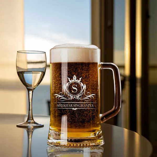 Personalized_Beer_Mug_With_Monogram_Design_500_Ml_Glass_Crown_Pattern_Engraving