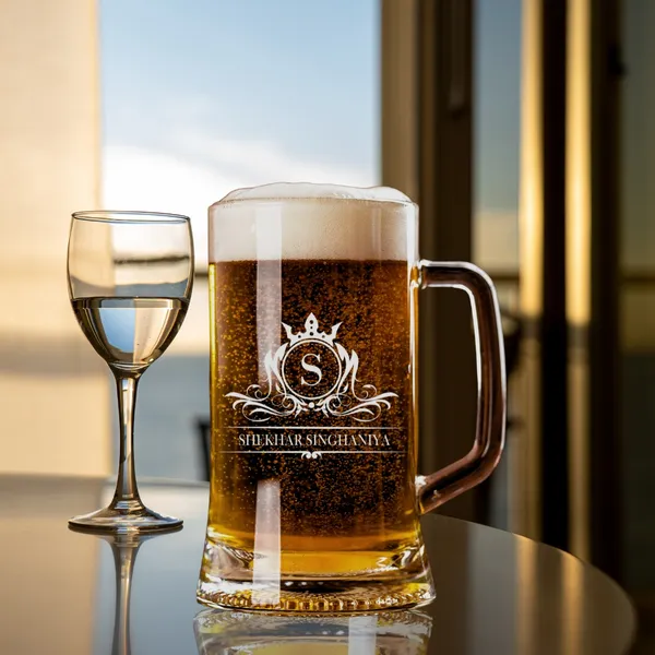 Personalized_Beer_Mug_With_Monogram_Design_500_Ml_Glass_Crown_Pattern_Engraving