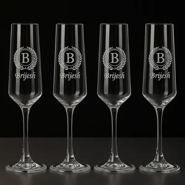 Engraved_Champagne_Glass_With_Custom_Initial_Name_250_Ml_Crystal_Flute_Laurel_Design_Personalized_Gift_For_Her_Bride_Bridesmaid_Birthday_Anniversary