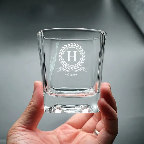 Personalized_Whiskey_Glass_With_Custom_Initial_Name_290_Ml_Crystal_Tumbler_Deep_Engraved_Laurel_Design_Custom_Groomsman_Gift_Gift_For_Him_Bridesmaid_Glass_Logo_Monogram_Engraving