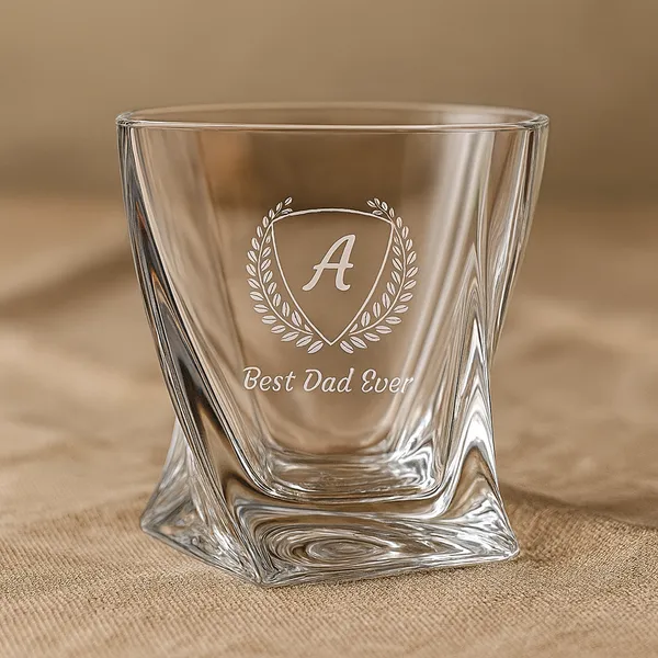 Personalized_Whiskey_Glass_With_Monogram_Best_Dad_Ever_Engraving_Twisted_Crystal_Design