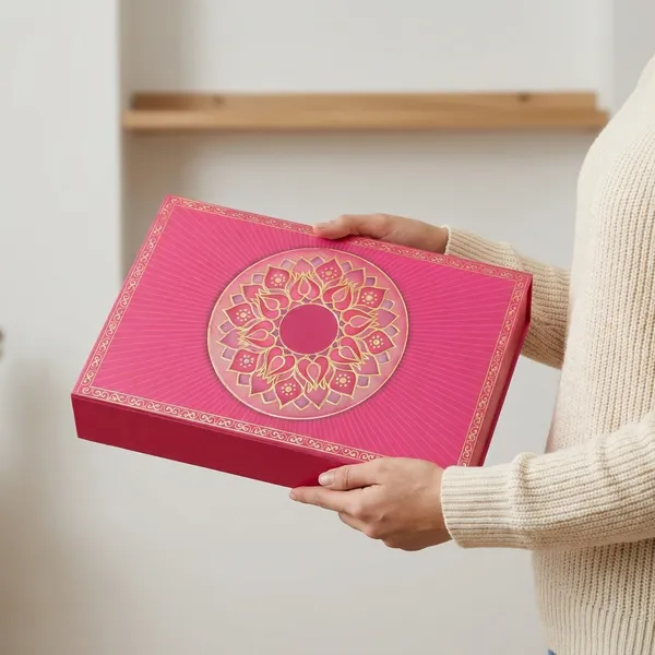 Pink_And_Gold_Decorative_Storage_Box_With_Floral_Mandala_Design