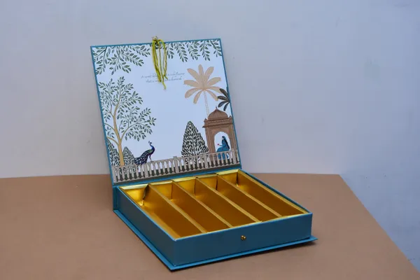 Teal_Blue_And_Gold_Decorative_Peacock_Garden_Motif_Storage_Box_With_Compartments
