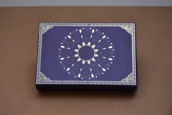 Multicolour_Decorative_Purple_Storage_Box_With_Mandala_Design_And_Golden_Interior_500Gm