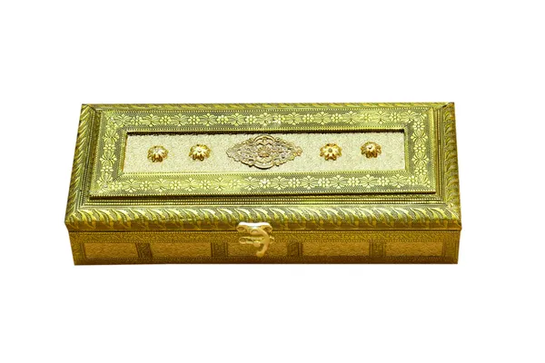 Decorative_Golden_Jewelry_Storage_Box_with_Three_Compartments