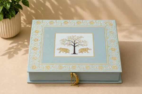 Multicolour_Decorative_Keepsake_Box_With_Tree_And_Elephant_Motif