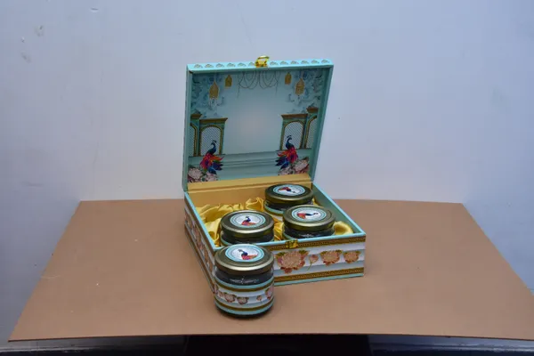 Multicolour_Decorative_Peacock_Storage_Box_With_6_Containers
