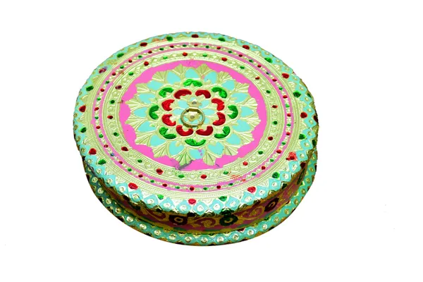 Hand-Painted_Decorative_Round_Storage_Box_with_Floral_Mandala_Design