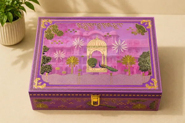 Purple_Decorative_Jewelry_Box_With_Mirror_And_Compartments