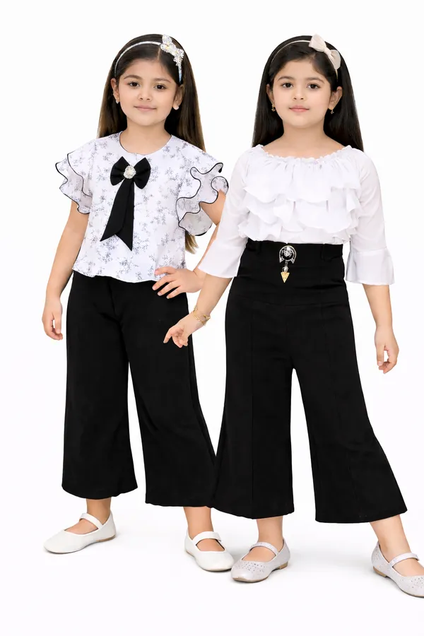 Black_White_Cotton_Wide_Leg_Palazzo_Top_Combo_Set_For_Girls