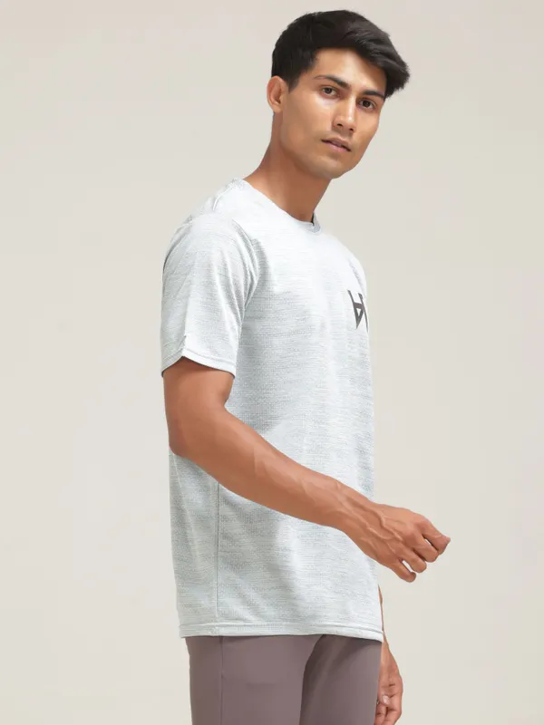 Grey_Polyester_Western_Wear_Short_Sleeve_Solid_Round_Neck_T_Shirt_For_Men