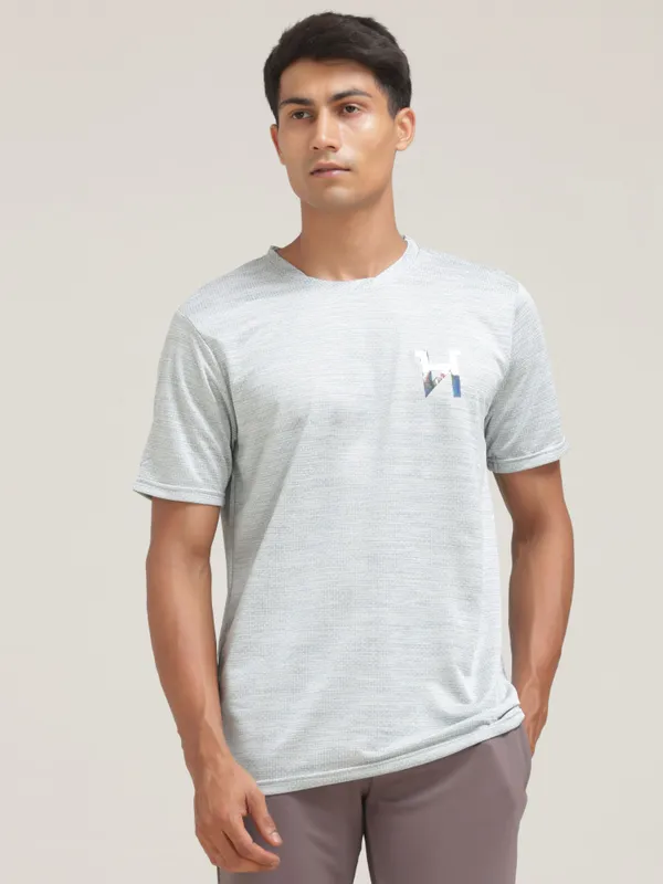 White_Polyester_Western_Wear_Sleeveless_Typography_And_Grey_Polyester_Western_Wear_Short_Sleeve_Solid_Round_Neck_T_Shirt_For_Men_Pack_Of_2