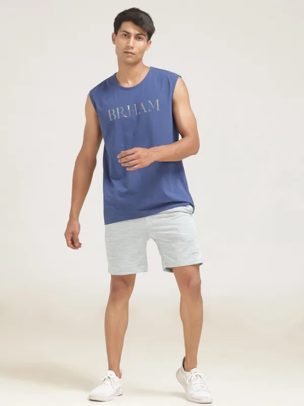 Dark_Blue_Cotton_Blend_Western_Wear_Sleeveless_Printed_Round_Neck_T_Shirt_For_Men