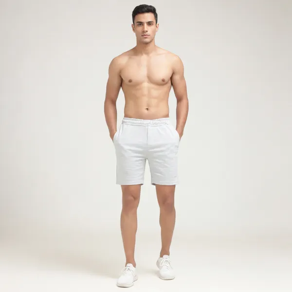Silver_Polyester_Sports_Activewear_Self_Design_Silver_Regular_Shorts_For_Men