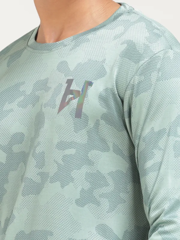Light_Green_Polyester_Western_Wear_Full_Sleeve_Printed_Round_Neck_T_Shirt_For_Men