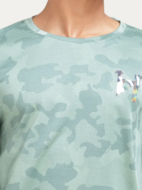 Light_Green_Polyester_Western_Wear_Full_Sleeve_Printed_Round_Neck_T_Shirt_For_Men