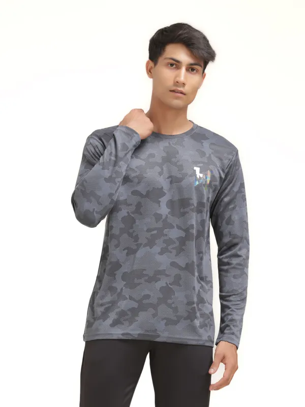 Grey_Polyester_Western_Wear_Full_Sleeve_Printed_Round_Neck_T_Shirt_For_Men