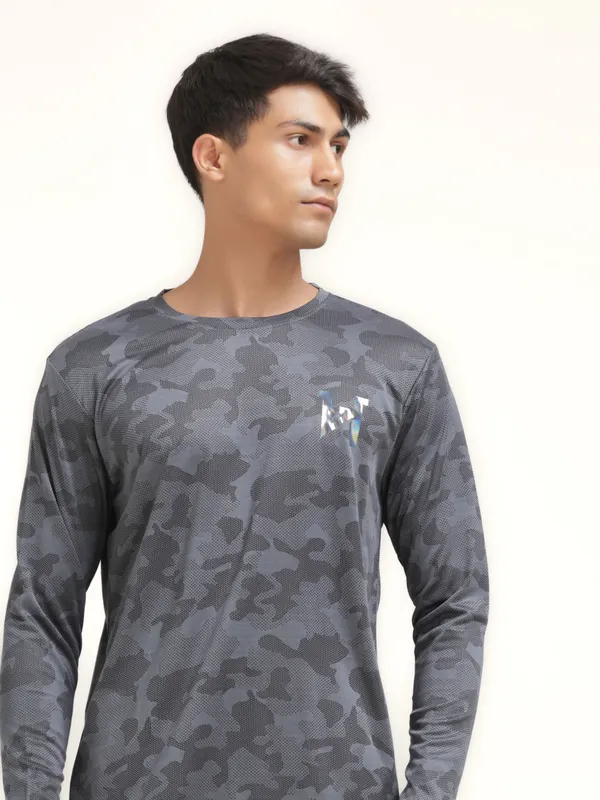 Grey_Polyester_Western_Wear_Full_Sleeve_Printed_Round_Neck_T_Shirt_For_Men