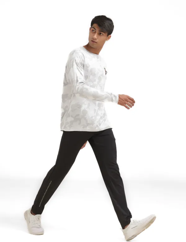White_Polyester_Western_Wear_Full_Sleeve_Printed_Round_Neck_T_Shirt_For_Men