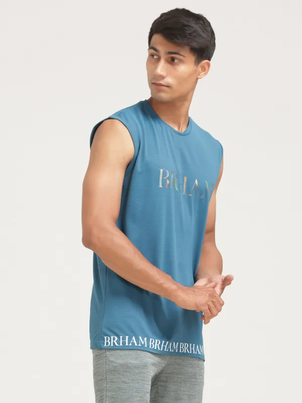 Grey_And_Blue_Polyester_Western_Wear_Full_Sleeve_And_Half_Sleeve_Printed_Round_Neck_T_Shirt_For_Men_Pack_Of_2