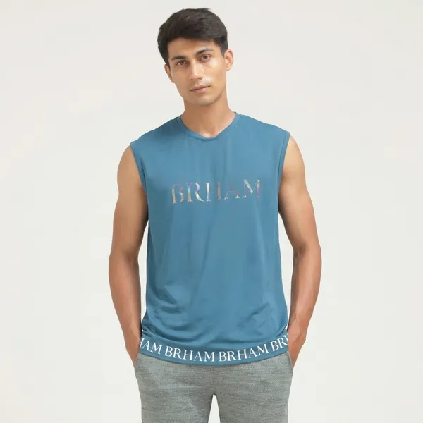 Grey_And_Blue_Polyester_Western_Wear_Full_Sleeve_And_Half_Sleeve_Printed_Round_Neck_T_Shirt_For_Men_Pack_Of_2