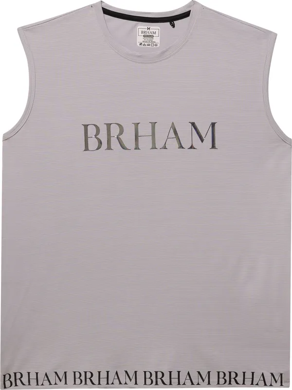 White_Polyester_Western_Wear_Sleeveless_Typography_Round_Neck_T_Shirt_For_Men