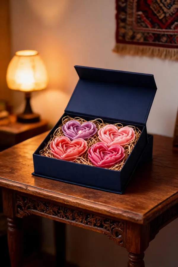 Peony_Heart_Candle_(_set_of_4)