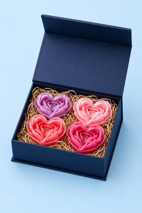 Peony_Heart_Candle_(_set_of_4)