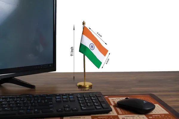 ZAHEPA_Indian_National_Flag_for_Office_Table_|_11_Inch_Desktop_Flag_with_6_x_4_Inch_Khadi_Fabric_Flag_&_Gold_Plated_Metal_Base_|_Table_Flag_for_Home,_Office_Desk,_School,_Reception,_Corporate_Cabin_&_Events_|_Made_in_India