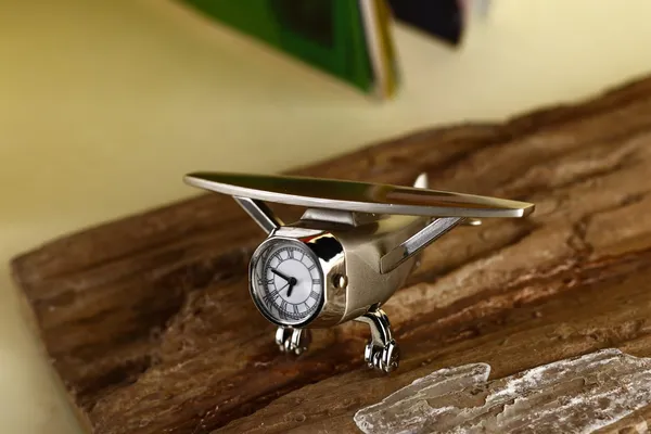 ZAHEPA_Aeroplane_Miniature_Table_Clock_&_Paper_Weight_–_Stylish_Analog_Desk_Clock_with_Roman_Numerals,_Vintage_Home_Office_Decor_&_Corporate_Gift